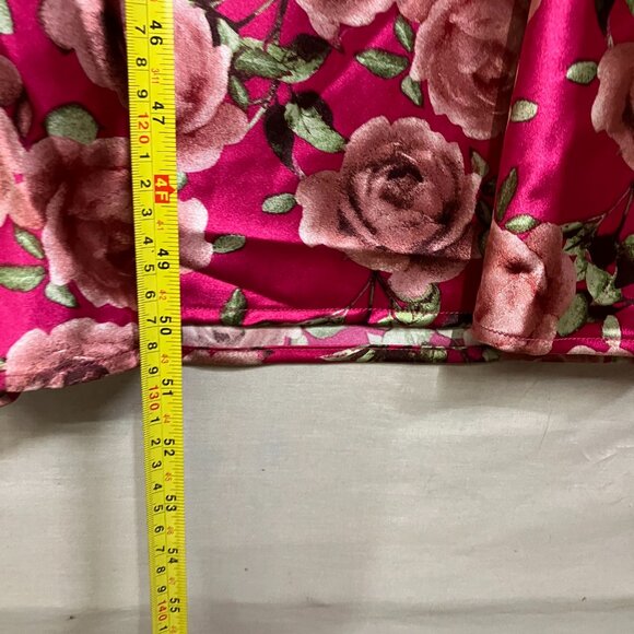 NWT Wild Fable Women XXL Red Floral Cap Sleeve Satin Maxi Bodycon Holiday Dress - Picture 14 of 14
